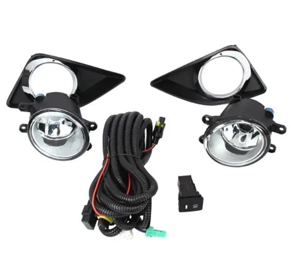Kit Farol de Milha Toyota Corolla 2008 a 2011 Moldura Cromada com Interruptor Similar ao Original