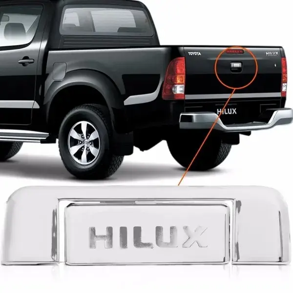 Aplique da Tampa Traseira Toyota Hilux/SW4 2005 a 2015 Cromado