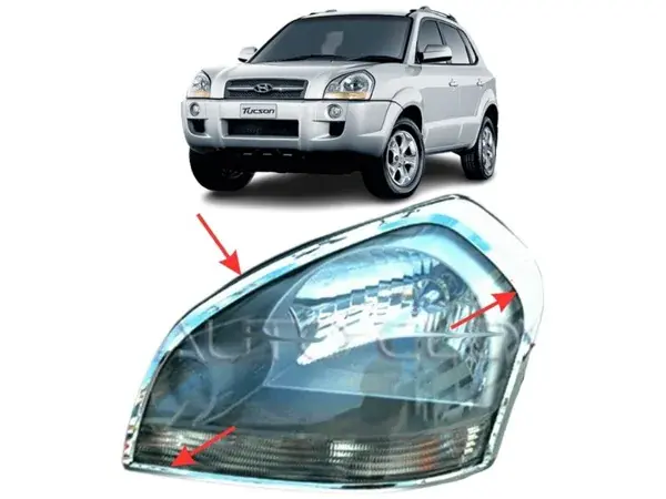Aplique do Farol Hyundai Tucson TDS Cromado
