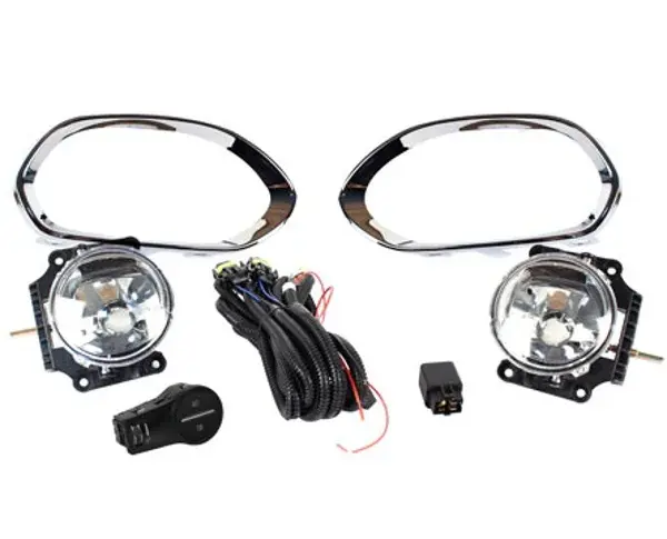 Kit Farol de Milha Fiat Toro 2016 a 2020 com Moldura Cromada e Interruptor Similar ao Original