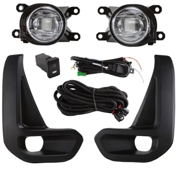 Kit Farol de Milha Toyota Hilux SRV 2021+ LED com Moldura Preta