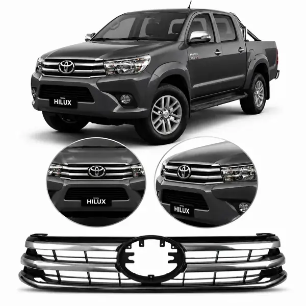 Grade Toyota Hilux 2016 a 2018 Modelo Original Cromada