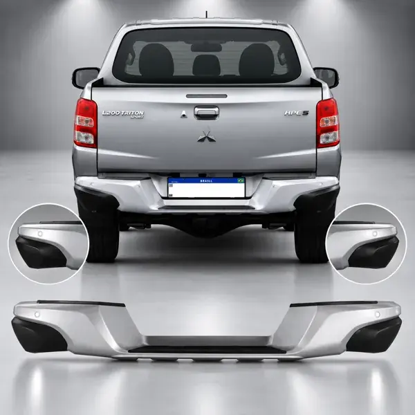 Parachoque Traseiro Mitsubishi Triton 2018 a 2023 Cromado