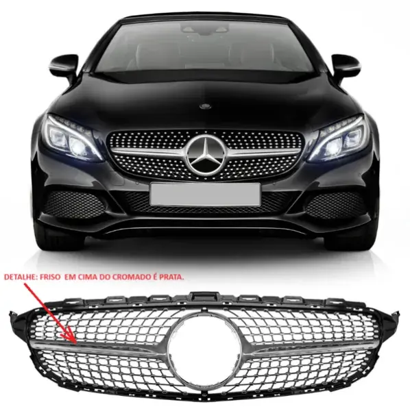 Grade Mercedes-Benz Classe C W205 2014 a 2018 Black