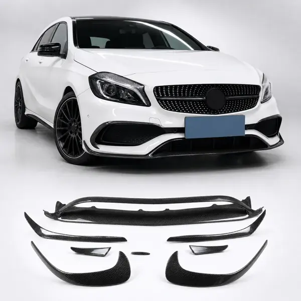 Spoiler Dianteiro Mercedes-Benz W176 2016 a 2019 Carbono