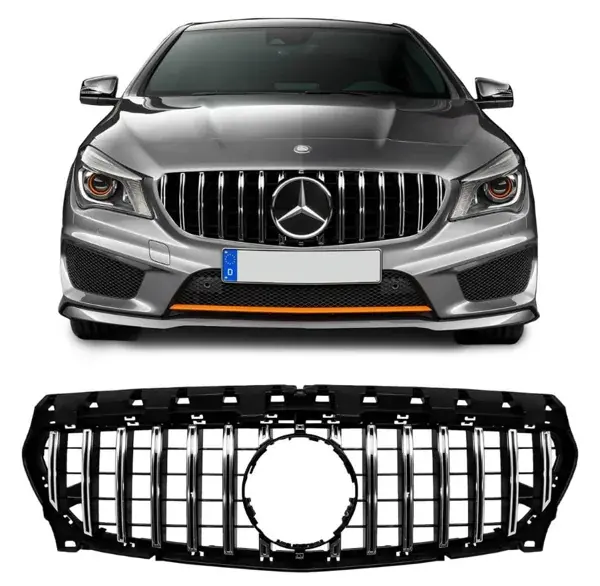 Grade Mercedes-Benz CLA W117 Modelo GT 2016 a 2019 Preta/Cromada