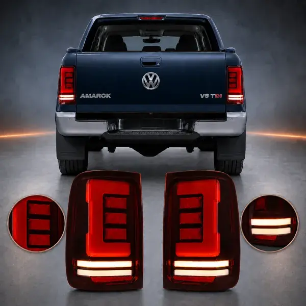 Lanterna Volkswagen Amarok 2008+ Full LED Vermelha Emotion