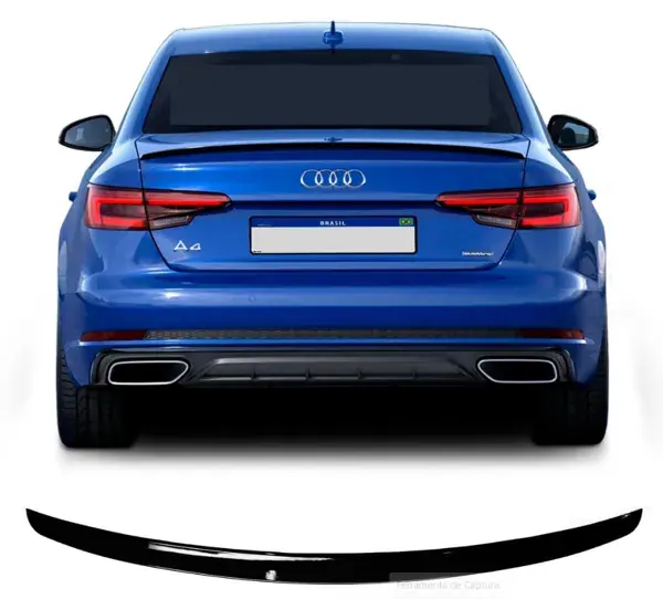 Aerofólio Audi A4 Sedan 2016 a 2020 Slim Black Piano