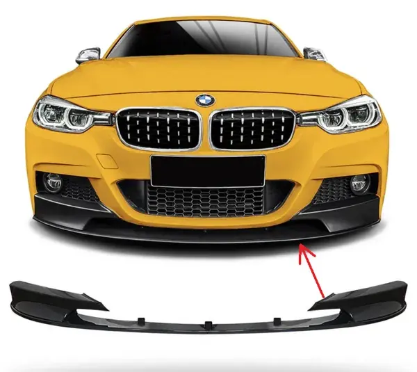 Spoiler Dianteiro BMW F30 2012 a 2018 Black Piano