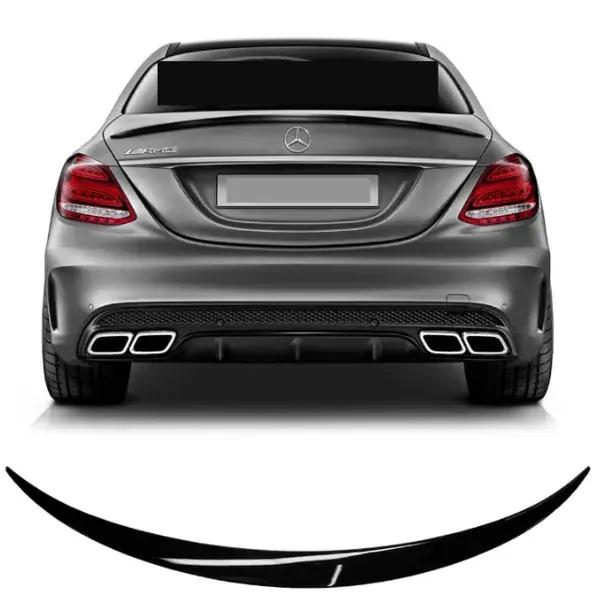Aerofólio Mercedes-Benz Classe C W205 2016 a 2019 Black Piano