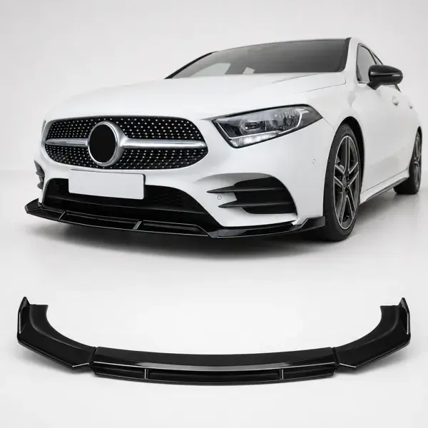 Spoiler Dianteiro Mercedes-Benz W213 2016 a 2019 Black Piano