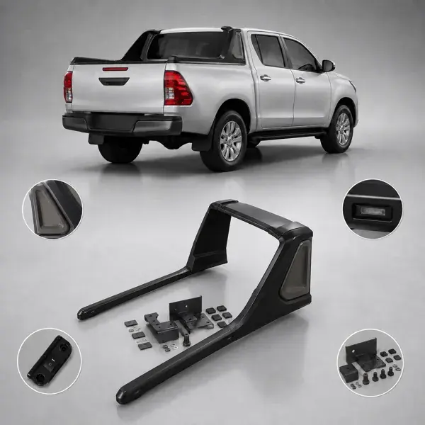 Santo Antônio Toyota Hilux 2016 a 2023 Cabine Dupla Preto
