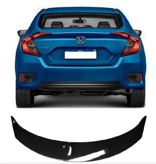 Aerofólio Honda Civic G10 Sport 2016 a 2020 Black Piano