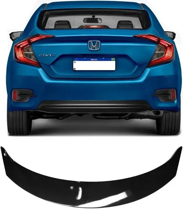 Aerofólio Honda Civic G10 2016 a 2020 Black Piano