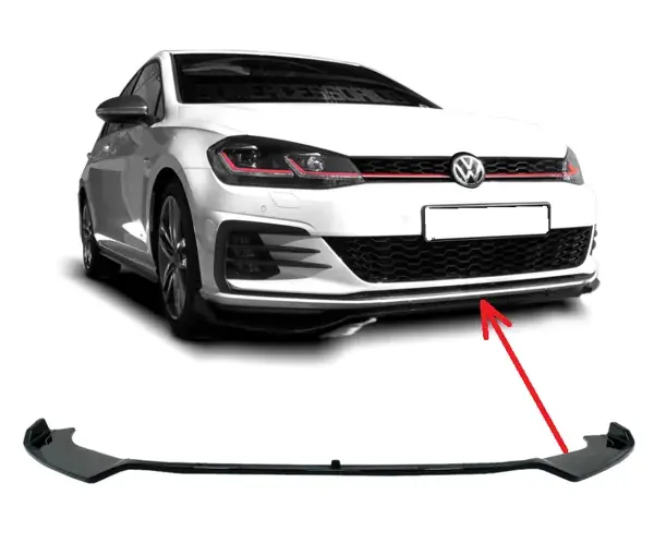 Spoiler Dianteiro Volkswagen Golf MK7 2014 a 2018 Black Piano