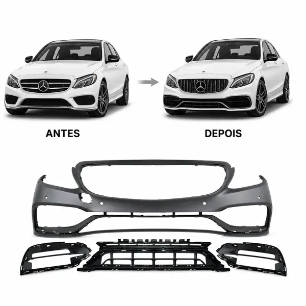 Kit Parachoque Dianteiro Mercedes-Benz Classe C W205 Modelo AMG C63