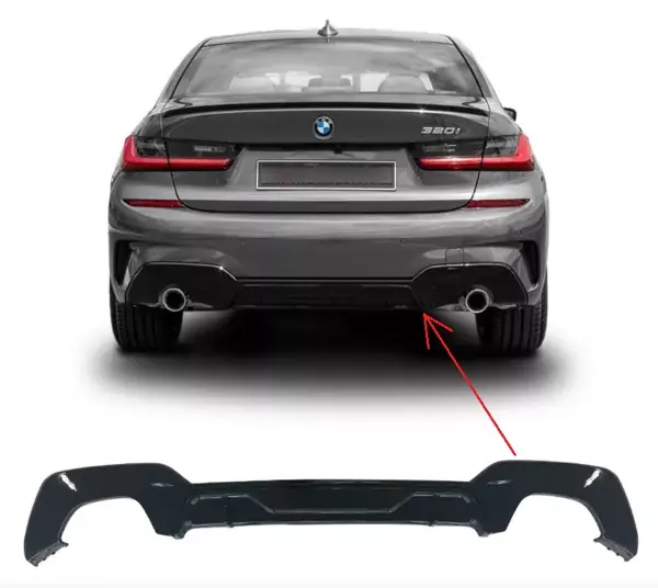 Difusor Traseiro BMW G20 2019 a 2022 Black Piano