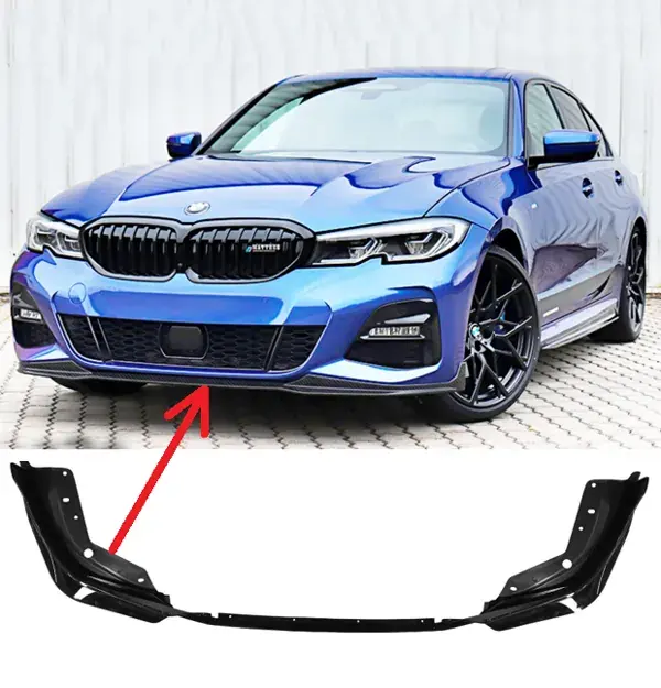 Spoiler Dianteiro BMW G20 2019 a 2021 M Performance Black Piano