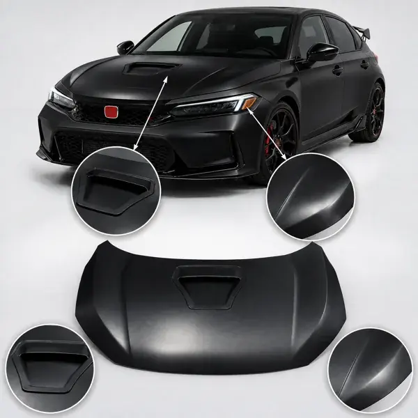 Capô Honda Civic Type R 2016 a 2021 Preto