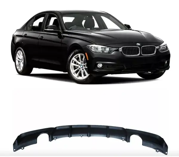 Difusor Traseiro BMW M-Tech F30/F35 Preto Fosco