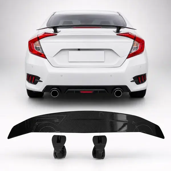 Aerofólio Honda Civic G10 2016 a 2020 Modelo Si GT Black Piano