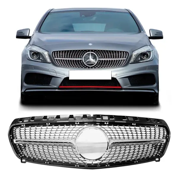 Grade Mercedes-Benz Diamond W176 Classe A sem Entrada para Câmera