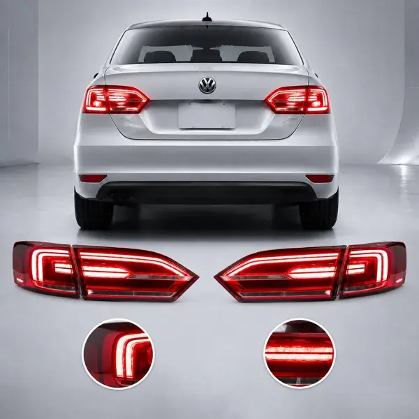 Lanterna Volkswagen Jetta 2012 a 2014 Full LED Vermelha