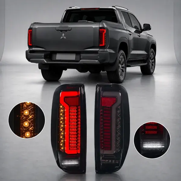 Lanterna Mitsubishi L200 Triton 2019 a 2024 Full LED Fumê Emotion