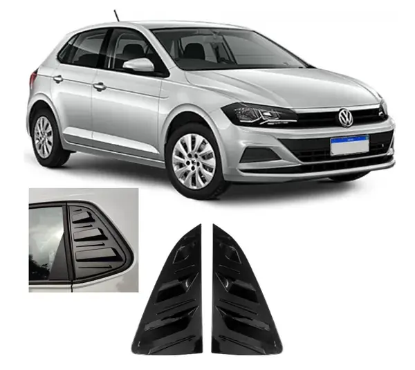 Aplique da Janela Traseira Volkswagen Polo 2019+ Black Piano