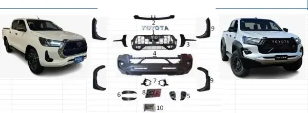 Body Kit Toyota Hilux 2021 a 2023 para GR 2023