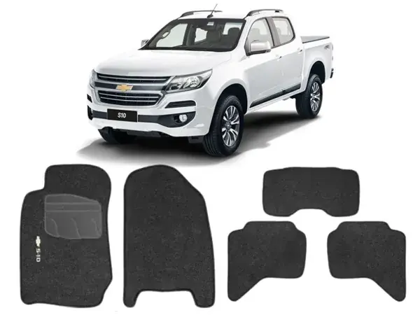 Tapete de Carpete Chevrolet S10 Cabine Dupla 2013+