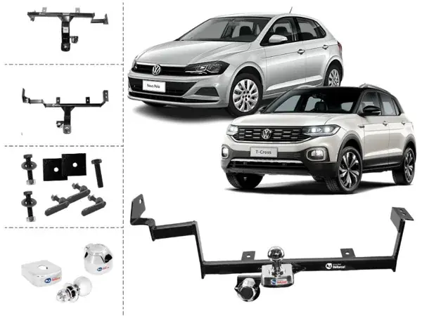 Engate Volkswagen T-Cross/Polo Hatch 2017 a 2024 Fixo