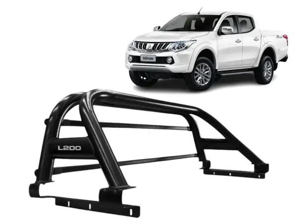 Santo Antônio Mitsubishi Triton 2017+ Cabine Dupla Duplo Preto com Grade