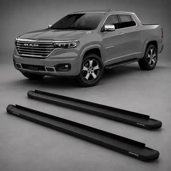 Estribo Ram Rampage 2023+ Preto SUV Slim com Kit de Instalação
