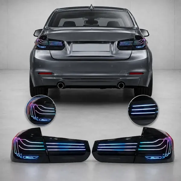 Lanterna BMW F30 2012 a 2019 Full LED Azul Fumê