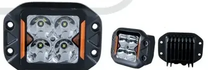 Farol Auxiliar Retangular 4 LEDs 20 W 12 cm Embutido