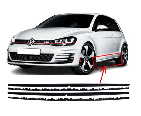 Spoiler Lateral Volkswagen Golf GTI 2013 a 2022 Black Piano