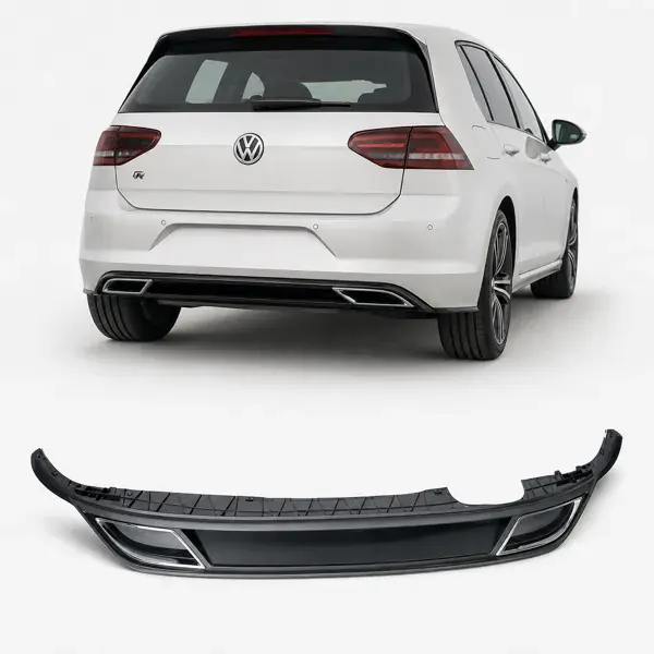 Difusor Traseiro Volkswagen Polo GTI 2018 a 2022 Preto