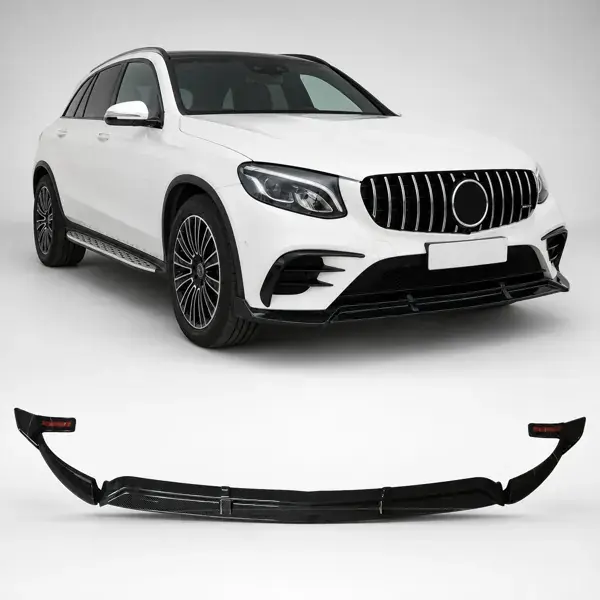 Spoiler Dianteiro Mercedes-Benz GLC X253 2016 a 2019 Black Piano
