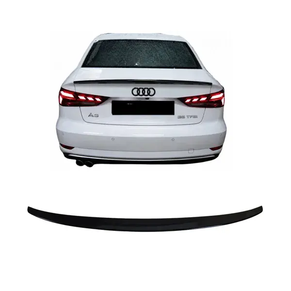 Aerofólio Audi A3 Sedan 2014 a 2021 Black Piano Modelo RS3