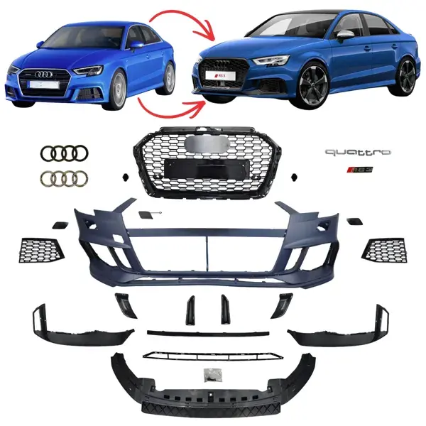 Body Kit Dianteiro Audi A3 para RS3 2017 a 2020