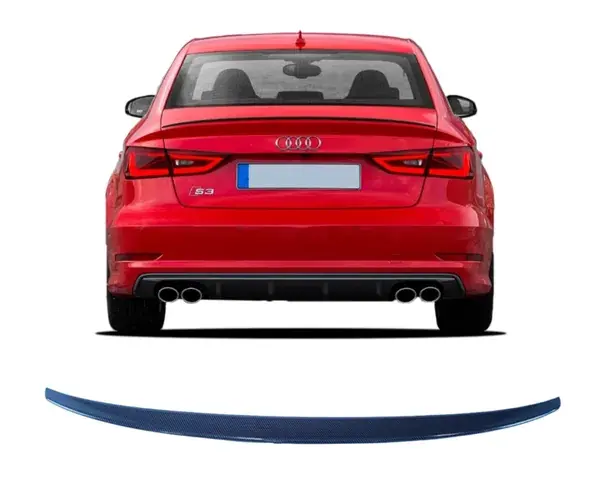 Aerofólio Audi A3 Sedan 2014 a 2019 Carbono Modelo RS3