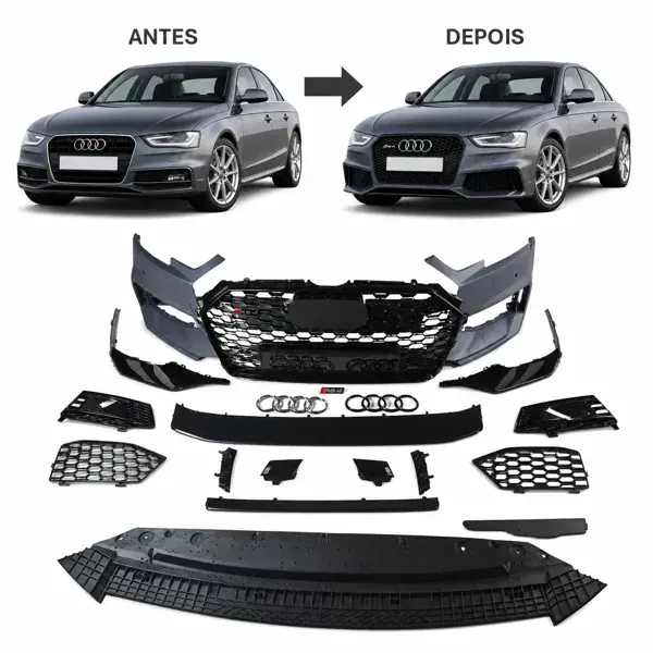 Body Kit Dianteiro Audi A4 para RS4 2016 a 2020 Sedan
