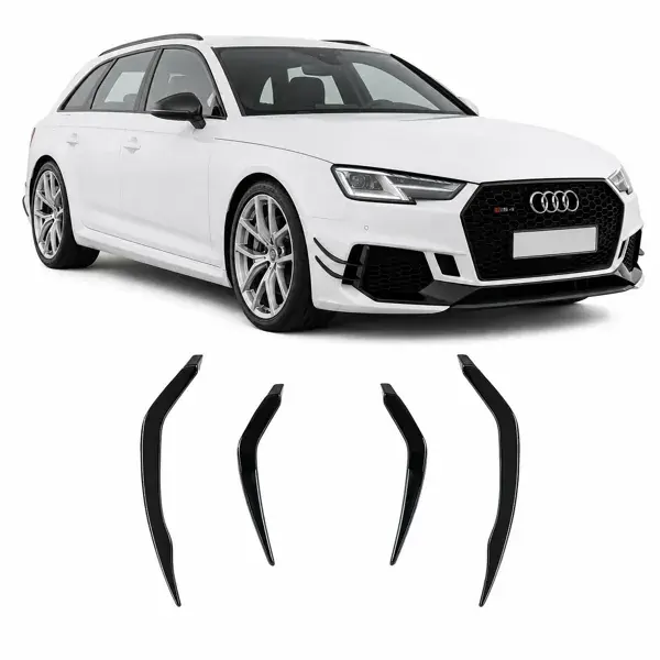Spoiler Dianteiro Audi A4 2017 a 2020 Preto