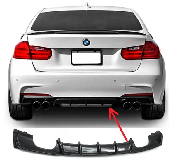 Difusor Traseiro BMW F30 2013 a 2019 Carbono 2