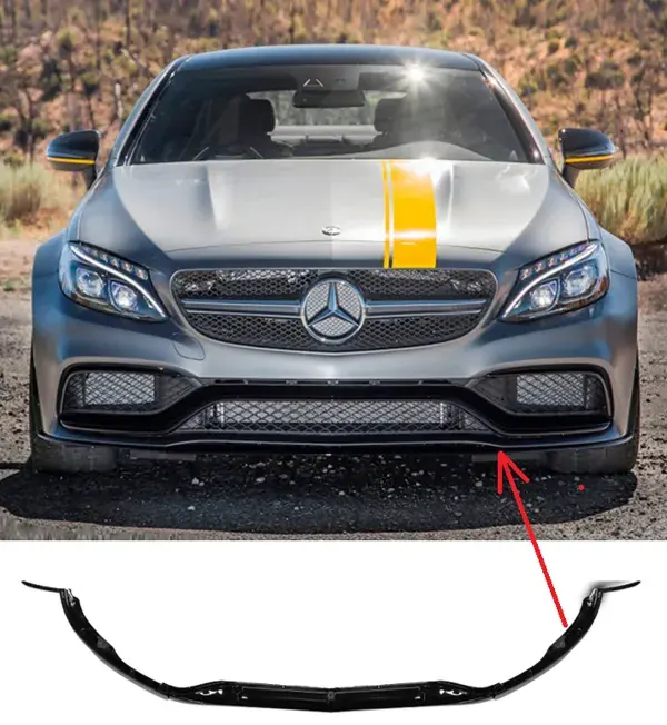 Spoiler Dianteiro Mercedes-AMG C63 2015 a 2021 Preto
