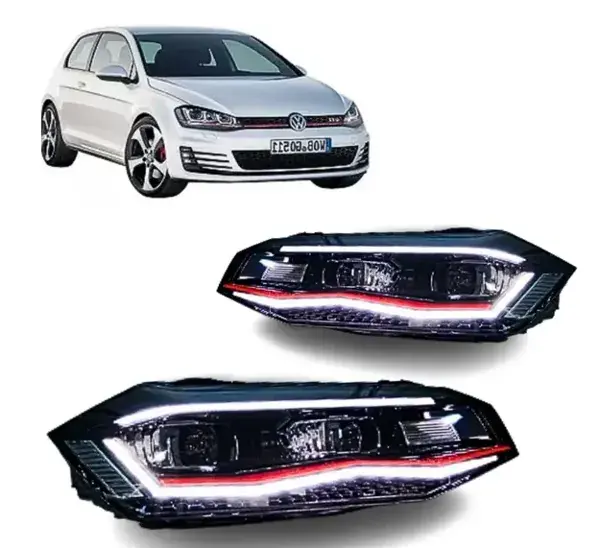 Farol Volkswagen Polo GTS 2018 a 2022 LED Foco Duplo