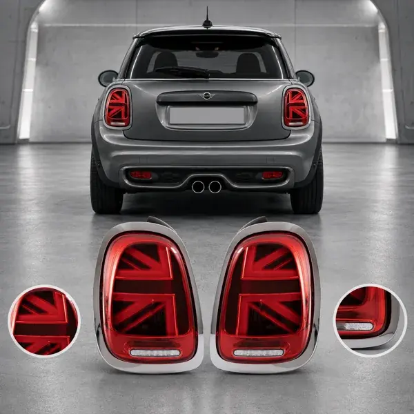 Lanterna Mini Cooper F55/F57 2014 a 2019 LED Vermelha