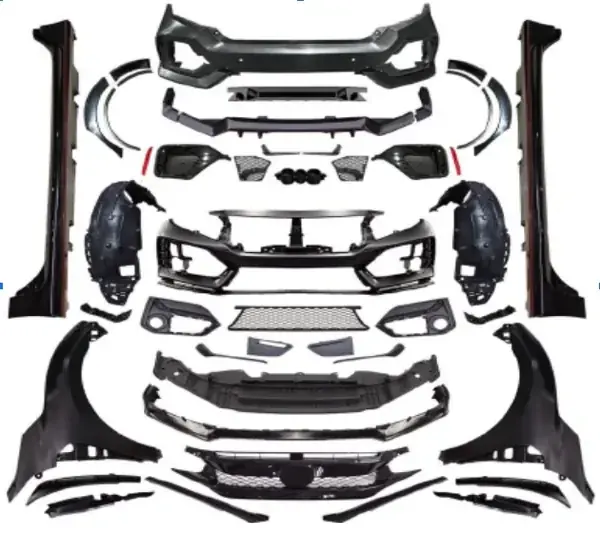 Body Kit Dianteiro, Traseiro e Paralamas Honda Civic Type R sem Grade