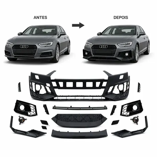 Body Kit Dianteiro Audi A4 para Audi RS4 2017 a 2020